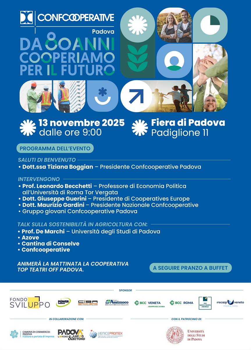 80° Anniversario Confcooperative Padova